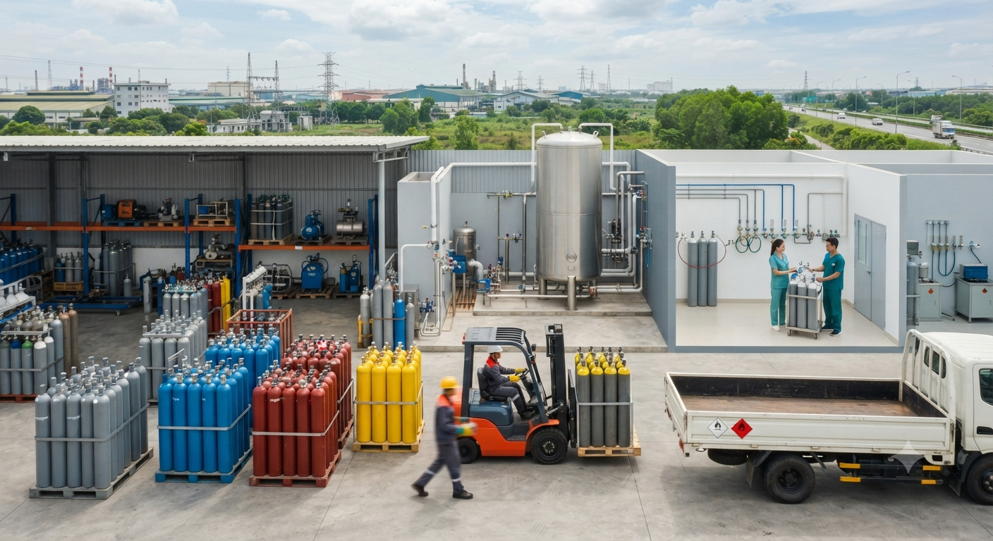 Các loại Khí công nghiệp phổ biến tại Đồng Nai và ứng dụng
