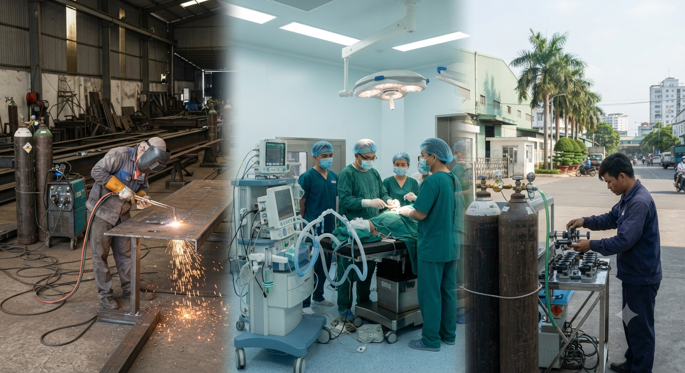 Các Ngành Nghề Chính Sử Dụng Khí Oxy Biên Hòa